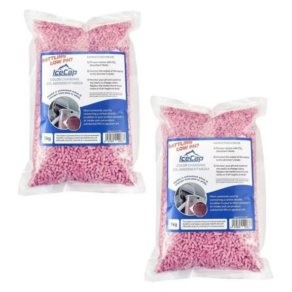 Icecap Color Changing CO2 Absorbent Media, 1 kg Two Pack Bundle (2 Items)