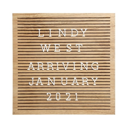 UPC: 0698904830993 | Pearhead Classic Wooden 10  x 10  Letterboard  Gender-Neutral  188 Letters  Numbers and Symbols Included
