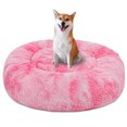thumbnail image 6 of Exclusivo Mezcla Calming Donut Pet Bed for Medium Dogs 24", Anti-Anxiety Plush Cozy Warming Dog Bed, Gradient Pink, 6 of 7
