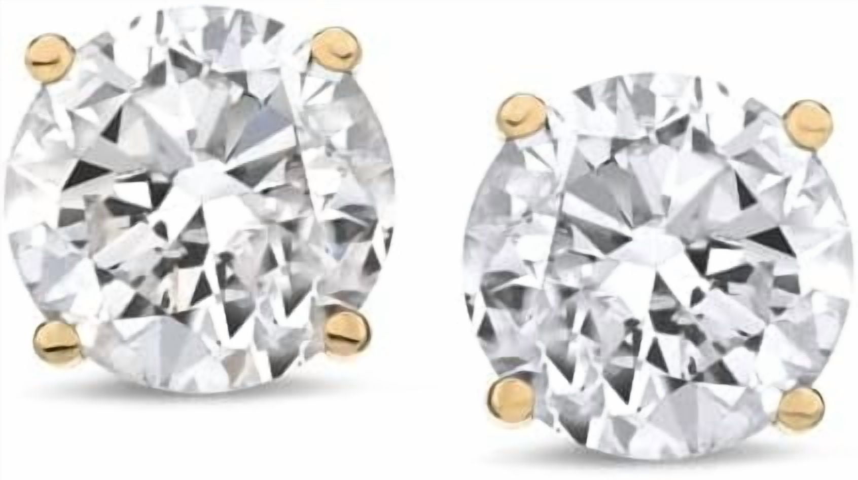 The Diamond Channel CERTIFIED 1 to 6 Carat LAB GROWN Solitaire Diamond Stud Earrings Round Cut 4 Prong Screw Back (F-G Color, VS1-VS2 Eye Clean Clarity)