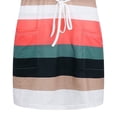 thumbnail image 4 of Robes d'Été pour Femmes Casual V Cou Sans Manches Spaghetti Robe Rayé Cordon Mini Robe avec Poches, 4 of 5