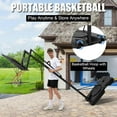thumbnail image 6 of Adjustable Basketball Hoop 5.58–10FT, Outdoor Portable Basketball System with PC Backboard & Heavy Base, for Adults & Kids, Height Adjustable Goal for Driveway, Backyard, Indoor Use with Wheels, 6 of 7