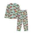 thumbnail image 2 of Uemuo Dachshund Christmas Play Pattern Womens Pajama Sets,PJ Set for Women,Pajamas for Women Logo,Long Sleeve Pajama Set for Women,Soft Long Sleeve Top With Pants-Medium, 2 of 9