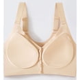 thumbnail image 3 of EchfiProm Bras for Women Plus Size Padded Front Closure Wireless Beige Full Figure Ladies Bras 46ABC, 3 of 8