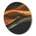 thumbnail image 3 of Designart 'Gold Silver Inward Lines On Black' Modern Wood Wall Clock, 3 of 5