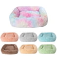thumbnail image 4 of Lit pour Animaux en Peluche Rectangulaire Lit Apaisant pour Chiens Chats Niche Coussin de Caisse Lavable, 4 of 9