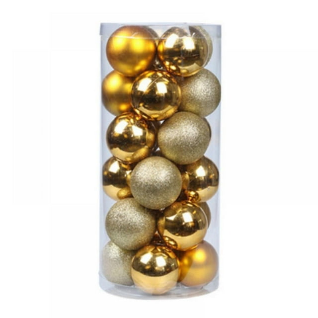 Bolas de Navidad irrompibles, 24 unidades, adornos para árbol de Navidad, decoraciones para árboles de Navidad, bodas, fiestas, decoración del hogar, 1,2 pulgadas