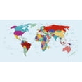 thumbnail image 2 of Political Map World Wall Mural by Wallmonkeys Peel and Stick Graphic (48 in W x 21 in H) WM160801, 2 of 4