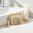 thumbnail image 6 of Mini Mesh Pouch,Lightweight Transparent Mesh Storage Organizer with Hanging Loop for Bathroom Office Travel,Yellow, 6 of 6