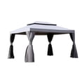 thumbnail image 3 of Grand Patio Outdoor Soft-Top Gazebo, Water-Resistant Gray Patio Covers Gazebos, Curtains, 10 x 13 ft, 3 of 10