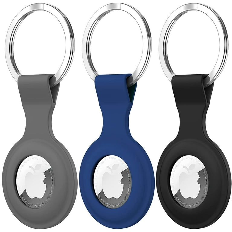 ZZLOVE Keyring Case Compatible with Apple Airtag Tracker—4 Pack Holder  Protective Silicone Accessories, Airtag Key Ring Cover Case for package