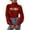 Red, variant on Wdgfv Women's Crewneck Sweater Pullover Elegant Women's Autumn Winter Loose Fit Turtleneck Knit Top With Alluring Hollow Out Detailing For