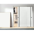 thumbnail image 3 of Sliding Closet Bypass Doors 48 x 96 inches | Planum 0016 White Silk with Frosted Glass | Sturdy Rails Moldings Trims Hardware Set | Wood Solid Bedroom Wardrobe Doors, 3 of 6
