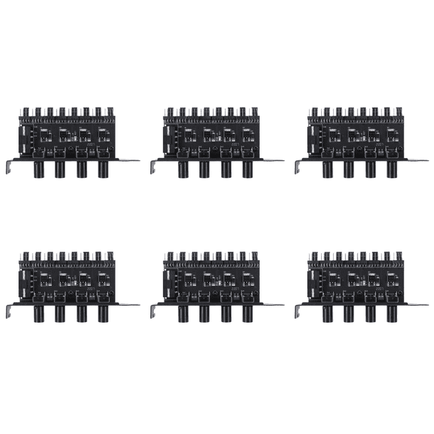 PC Chassis Ventilador 4 Pasadores Adaptador PWM Controlador Velocidad Del Cubo 8 Canal Perilla