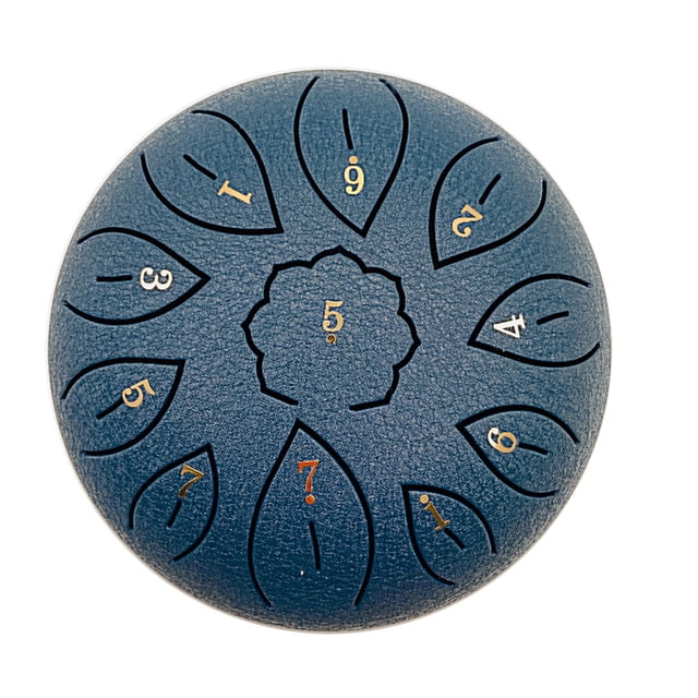 Tambor de lengua de acero musical de 6 pulgadas y 11 notas afinadas para principiantes (azul oscuro)