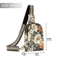 thumbnail image 2 of FORMRS Womens Crossbody Sling Bag Travel Daypack Shoulder Chest Backpack, Gray Floral Pattern, 2 of 7