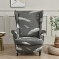 thumbnail image 1 of Wing Back Chair Covers with Arms Piece Slipcovers for Armchair Washable Stretch Print Pattern Wingback Chair Cover Furniture Protector Geometry, 1 of 7