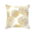 thumbnail image 1 of Gold Plant Printed Polyester Pillow Case Cover Sofa Cushion Cover Home Decor, 1 of 1