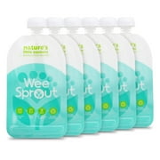 WeeSprout Double Zipper Reusable Food Pouches for Babies & Toddlers, Blue, 5 fl oz