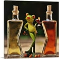 thumbnail image 1 of ARTCANVAS Bottles Frog Cocktail Party Home decor Canvas Art Print - Size: 12" x 12" (0.75" Deep), 1 of 9