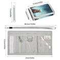 thumbnail image 3 of JIALIOU Nylon Trifold Card Wallet with ID Window Zipper Pocket for Men Women Teen Bear in Forest Night Sky Stars, 3 of 7