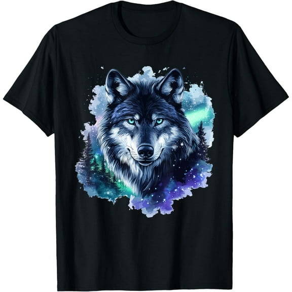 Black Wolf Modern Graphic T-Shirt Shirts
