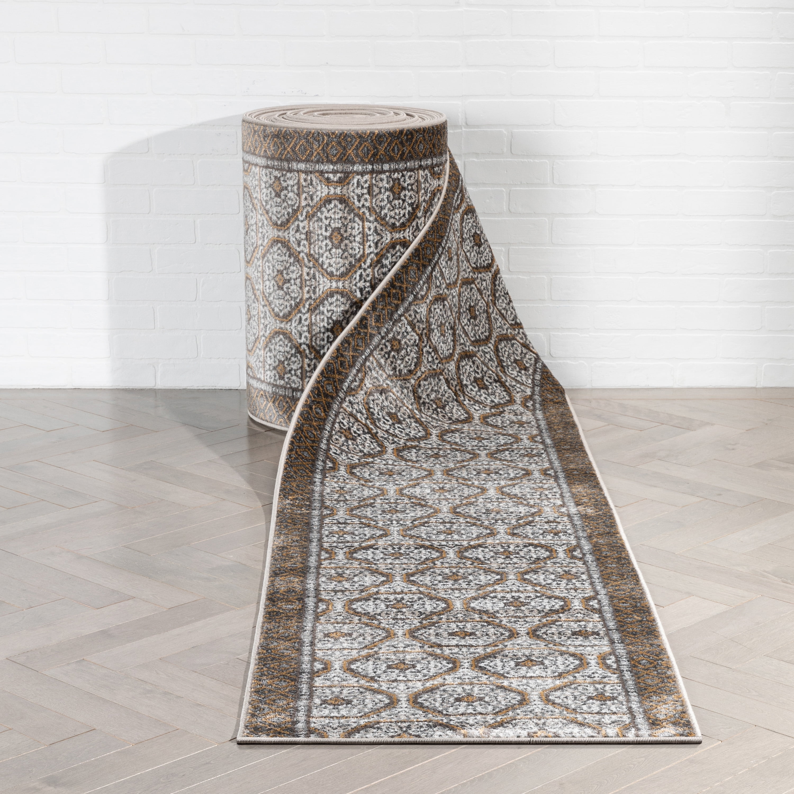 Well Woven Custom Size Runner Choose Your Length Zhera Grey