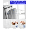 thumbnail image 6 of Large Bathroom Trash Can, 16.7L/ 4.4 Gallon Trash Can with Removable Wastebasket, Hand Free Garbage Can with Soft close Lid, Stainless Steel Skinny Trash Bin for Bedroom, Home Office, Silver, 6 of 9