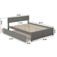 thumbnail image 5 of AFI Orlando Queen Wood Platform Bed with Headboard Footboard & Twin-XL Trundle, Grey, 5 of 7