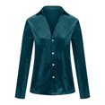 thumbnail image 4 of Qertyioot Chemise Décontractée à Manches Longues pour Femmes, Col Rabattu, Boutons, 4 of 6