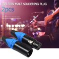 thumbnail image 3 of MesaSe 1 Pair XLR 3Pin Male Female DIY Audio Cable Connectors Solder Plug (Green), 3 of 8