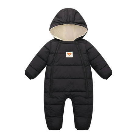 

BULLPIANO 0-12 Months Baby Boys Girls Snowsuit Romper Puffer Jacket Infant Fleece Thick Warm Jumpsuit Outwear