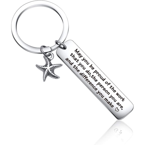 Contributor Appreciation Gift Jewelry Volunteer Employee Thank You Gift Social Worker Keychain