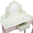 thumbnail image 4 of Fantasy Fields By Teamson Kids- Princess Floral Garden Wooden Play Vanity  Set with Mirror, Pink/ White, 4 of 7
