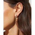 thumbnail image 4 of VEEDOFA Gold Plated Hoop Earrings for Women,Lightweight Hypoallergenic 14K Gold Plated Post CZ Rhinestone Hoops, 4 of 7