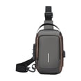 thumbnail image 3 of Naxoaeo Anti-Theft Crossbody Bag, Sling Bag for Men Women, PU Leather Chest Shoulder Bag with Password Lock, Water-Resistant Everyday Bag for Phone Wallet, Travel, Commute, Adjustable Strap, 3 of 7