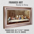 thumbnail image 3 of The Last Supper by Leonardo Da Vinci The World Classic Art Reproductions,Giclee Prints Framed WallArt for Home Decor,Image With Liner Size:30x16 inches,Brown Gold Framed Size:33.75x19.75 inchs, 3 of 7