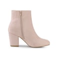 thumbnail image 3 of Unique Bargains Women's Side Zipper Block Heel Ankle Boots, 3 of 7