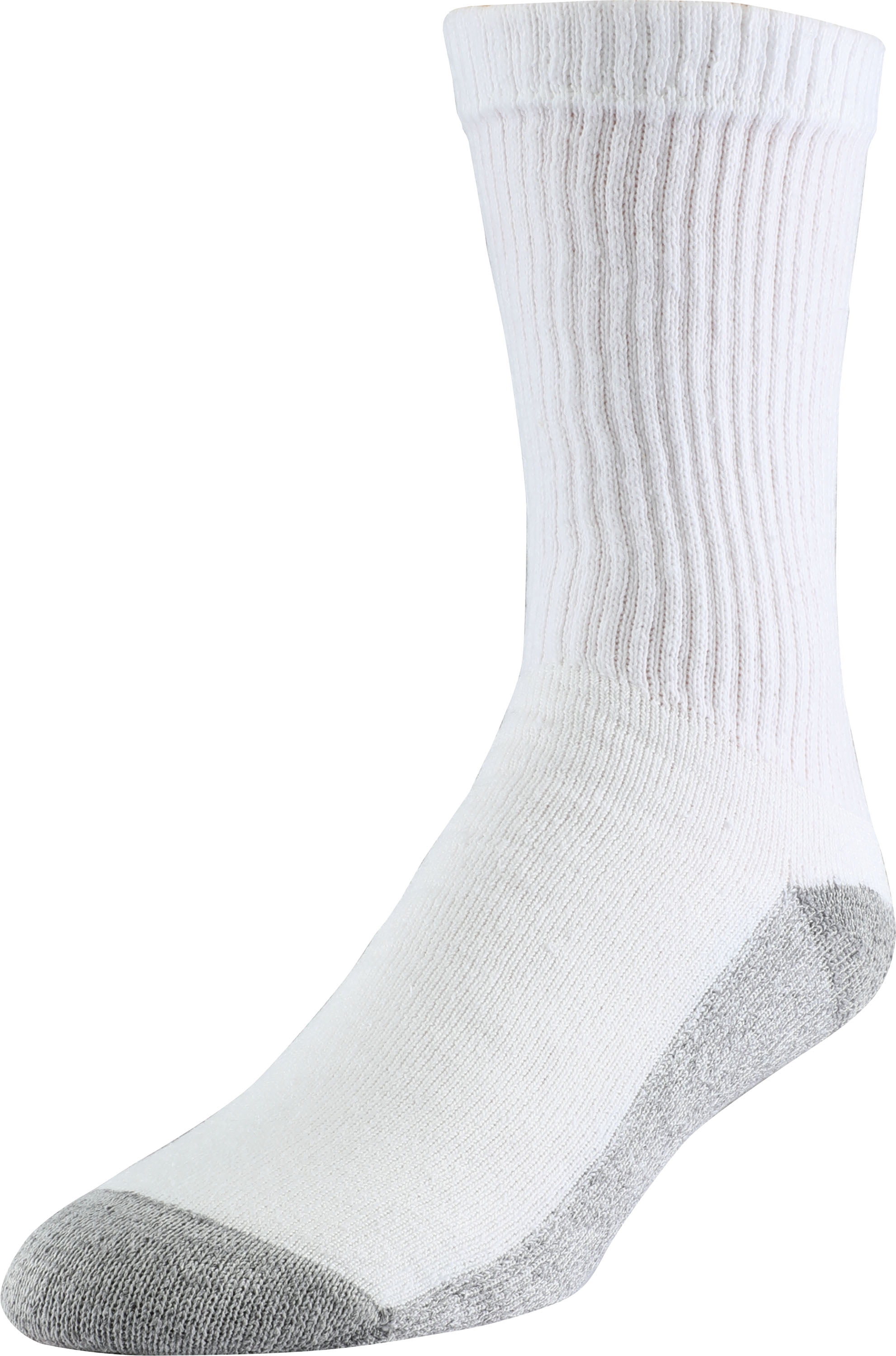 Gildan Men's Heavyweight CushionSole White Crew Socks, 10pack