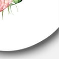 thumbnail image 3 of Designart 'Tropical Bouquet With Anthurium Lupine and Leaves On White I' Traditional Circle Metal Wall Art 29x29 - Disc of 29, 3 of 5