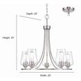 thumbnail image 5 of 9725-BN-Millennium Lighting-Ashford - 5 Light Chandelier-25 Inch Tall and 25 Inch Wide-Brushed Nickel Finish    -Traditional Installation, 5 of 8