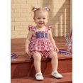 thumbnail image 6 of Cenuakty Little Girls Independence Day Outfits 6M 12M 18M 24M 2T 3T 4T Tops and Plaid Shorts Set, 6 of 9