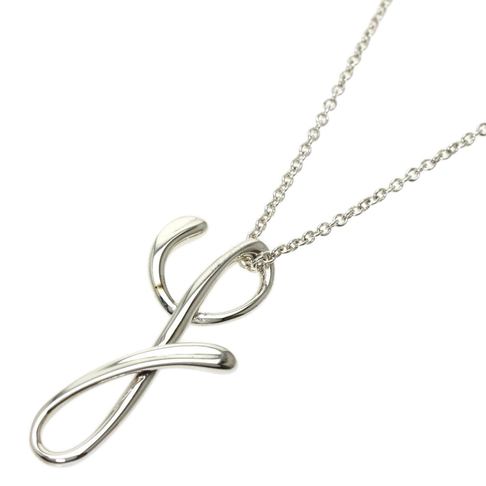 Authenticated Used Tiffany initial Y necklace silver ladies TIFFANY&Co