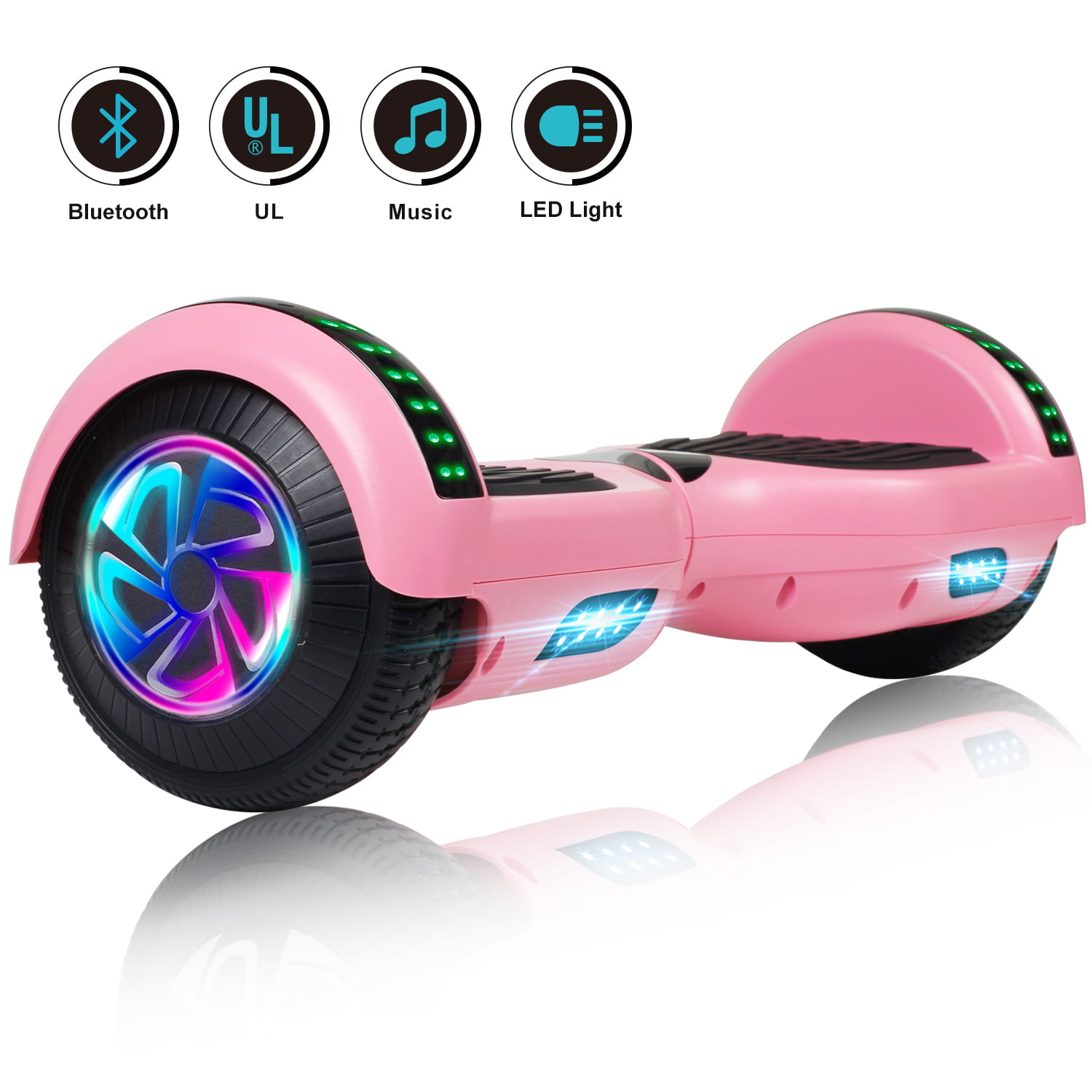 Easy People Pink 2 Wheel Bluetooth Speakers Motorized  Scooter hoover Board Bag 