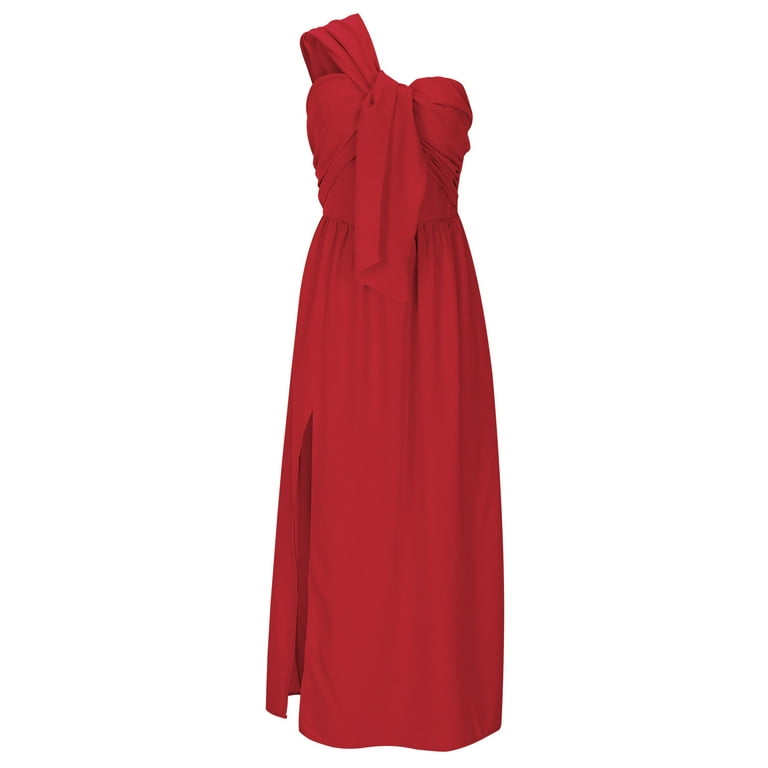 HDE Women's Travel Dress Sleeveless Summer Dress with Built-in Bra Red M