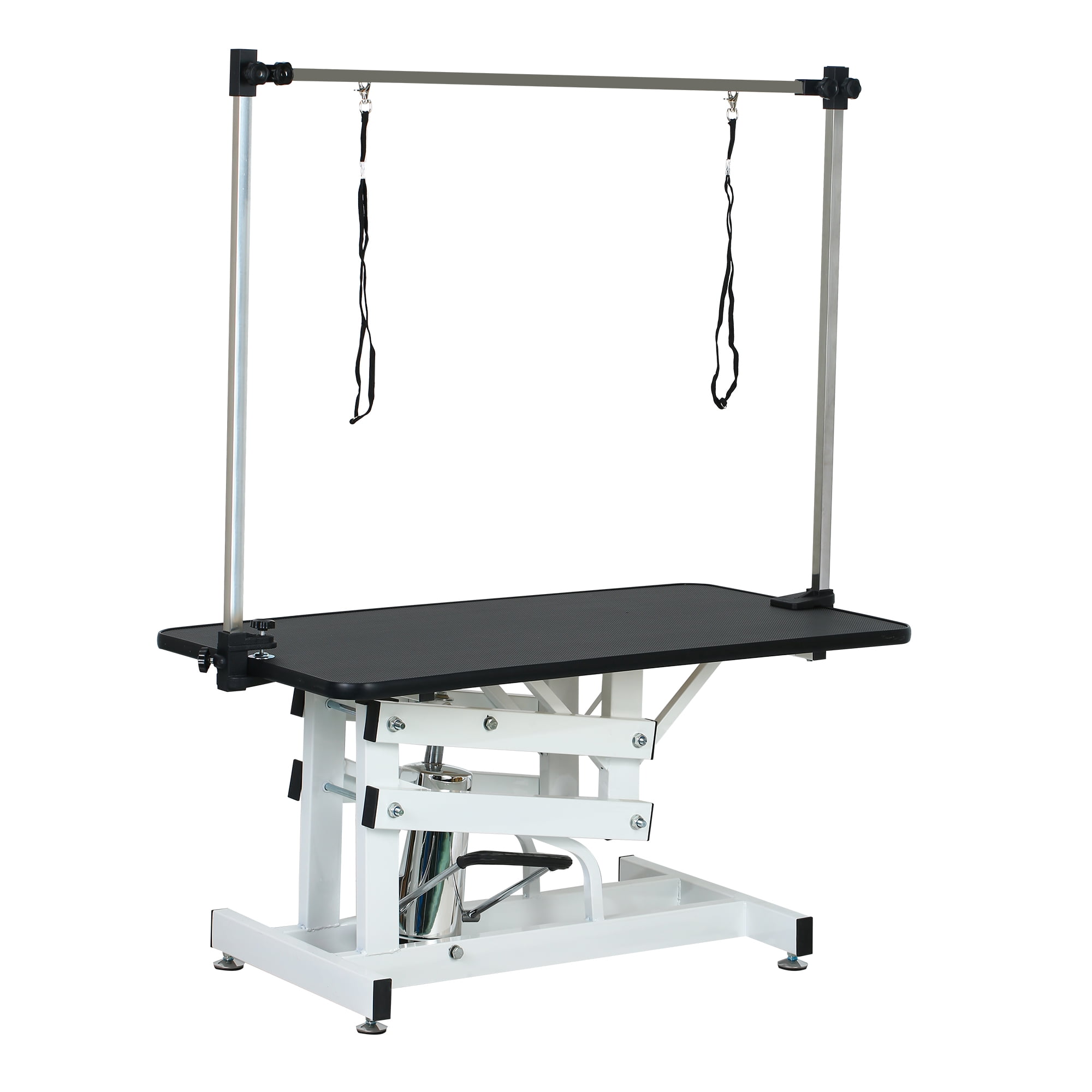 Pefilos 42" Heavy Duty Electric Lifting Pet Dog Grooming Table for Large Dogs with Overhead Arm, Anti-Skid Rubber Desktop and Powerful Motor, Black Pefilos 42" Heavy Duty Electric Lifting Pet Dog Grooming Table for Large Dogs with Overhead Arm, Anti-Skid Rubber Desktop and Powerful Motor, Black