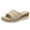 Beige, variant on Tuobarr Women's Wedge Sandals Women's Flat Shoes Ladies Beach Sandals Summer Non-Slip Causal Slippers Beige US Size 5.5