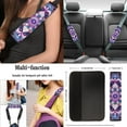 thumbnail image 5 of Uorisanigo Purple Mandala 10 Pack Automobile Seat Cover Sets with Car Seat Belt Cover Cars Water Cup Coaster Auto Steering Wheel Cover Chapstick Holder Elastic Soft Auto Interior Fit Car SUV, 5 of 7