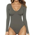 thumbnail image 1 of ORUYROP Combinaison à Manches Courtes et Manches Courtes pour Femme Deep V Neck, 1 of 5