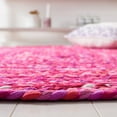 thumbnail image 4 of SAFAVIEH Braided Calvin Transitional Cotton Reversible Area Rug, Pink/Fuchsia, 5' x 8' Oval, 4 of 11